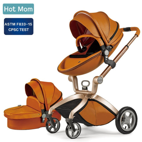 Baby Stroller 3 in 1,Hot Mom travel system High Land-scape stroller with bassinet in 2019 Folding Carriage for Newborns baby,F22