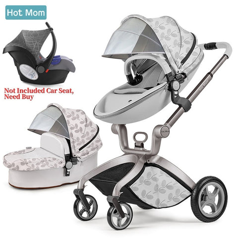 Baby Stroller 3 in 1,Hot Mom travel system High Land-scape stroller with bassinet in 2019 Folding Carriage for Newborns baby,F22