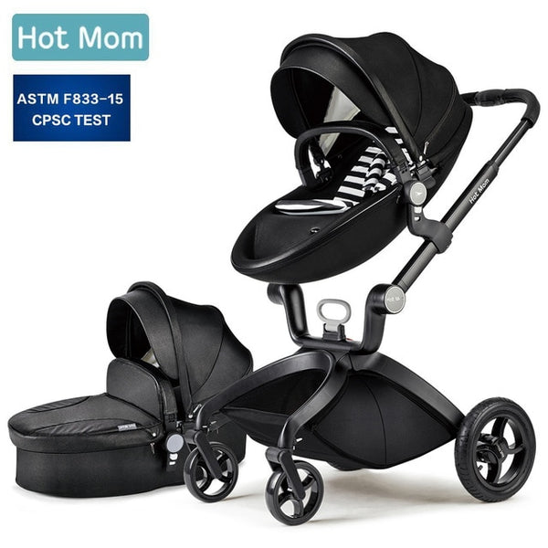 Baby Stroller 3 in 1,Hot Mom travel system High Land-scape stroller with bassinet in 2019 Folding Carriage for Newborns baby,F22