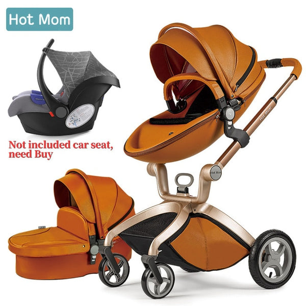 Baby Stroller 3 in 1,Hot Mom travel system High Land-scape stroller with bassinet in 2019 Folding Carriage for Newborns baby,F22