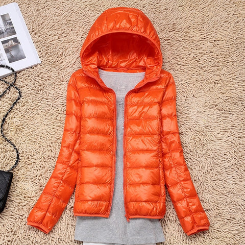 7XL Cheap Ultra Light Down Winter Warm Hooded Feather Puffer Jacket For Girl Short Spring Autumn Coat Female Women Big Size Duck