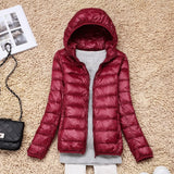 7XL Cheap Ultra Light Down Winter Warm Hooded Feather Puffer Jacket For Girl Short Spring Autumn Coat Female Women Big Size Duck - THE PLACE TO BE !!