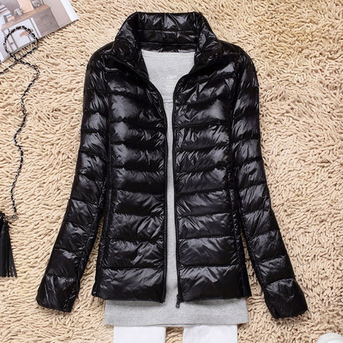 7XL Cheap Ultra Light Down Winter Warm Hooded Feather Puffer Jacket For Girl Short Spring Autumn Coat Female Women Big Size Duck