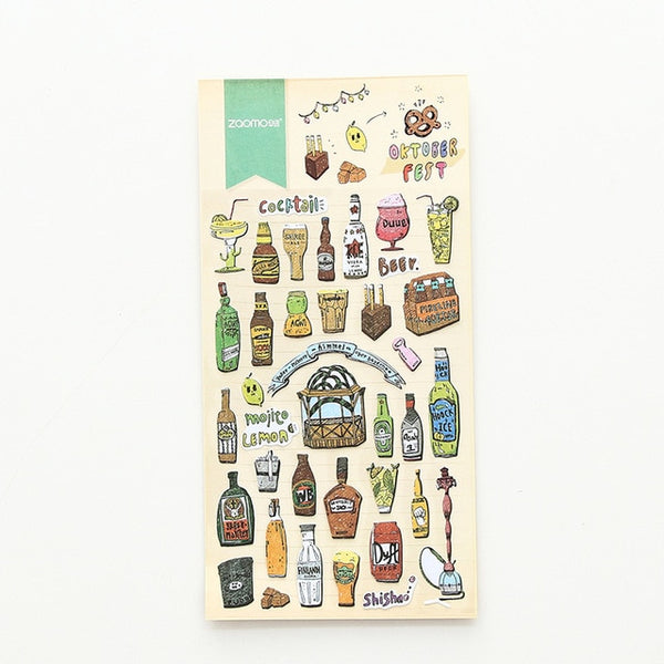 Mohamm cute diary korean Calendar decorative stickers scrapbooking japanese stationery School Supplies