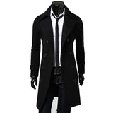2019 Men winter Blazer Coats Stand Collar Blazers Autumn Winter Blazer Outwears Solid Color Breasted Men Long Blends Jacket - THE PLACE TO BE !!