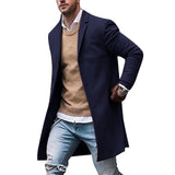 2019 Men winter Blazer Coats Stand Collar Blazers Autumn Winter Blazer Outwears Solid Color Breasted Men Long Blends Jacket - THE PLACE TO BE !!