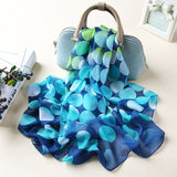 Silk Scarves Woman Spring  Autumn Long Dots Printed Shawl Scarf Ladies Chiffon Autumn and Winter Beach Scarf Wraps - THE PLACE TO BE !!