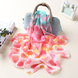 Silk Scarves Woman Spring  Autumn Long Dots Printed Shawl Scarf Ladies Chiffon Autumn and Winter Beach Scarf Wraps - THE PLACE TO BE !!