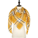 Winter Cashmere Scarf Women Scarf Plaid Blanket 2019 New Designer Female Triangle Pashmina Shawls and Scarves 140*140*210cm - THE PLACE TO BE !!