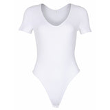 Spring Red Bodycon Black White Bodysuit Sexy Women Rompers Club V-neck Skinny Long Sleeve Jumpsuit Body Suit Tops Overalls M0075 - THE PLACE TO BE !!