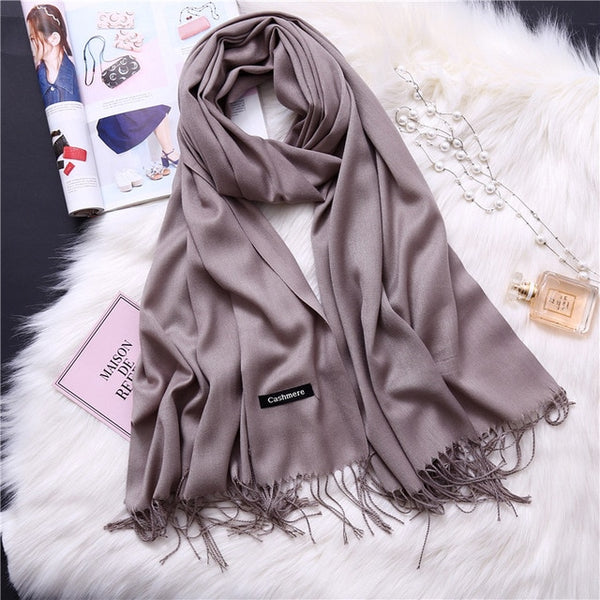 2019 winter scarves for women shawls warm wraps lady pashmina pure blanket cashmere scarf neck headband hijabs stoles foulard
