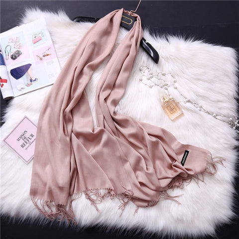 2019 winter scarves for women shawls warm wraps lady pashmina pure blanket cashmere scarf neck headband hijabs stoles foulard
