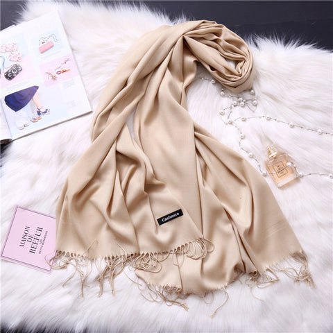 2019 winter scarves for women shawls warm wraps lady pashmina pure blanket cashmere scarf neck headband hijabs stoles foulard