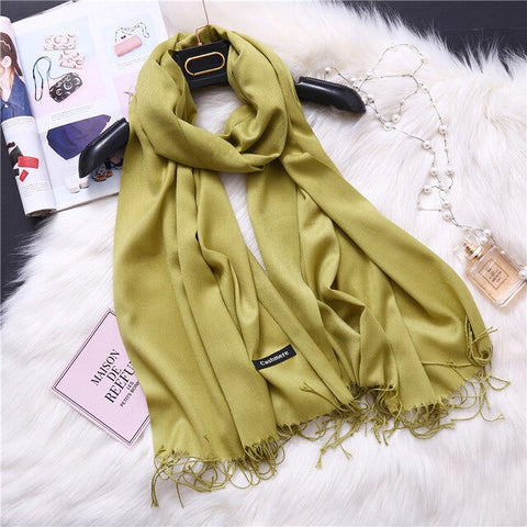 2019 winter scarves for women shawls warm wraps lady pashmina pure blanket cashmere scarf neck headband hijabs stoles foulard