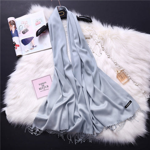2019 winter scarves for women shawls warm wraps lady pashmina pure blanket cashmere scarf neck headband hijabs stoles foulard