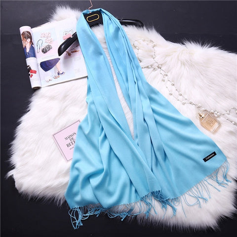 2019 winter scarves for women shawls warm wraps lady pashmina pure blanket cashmere scarf neck headband hijabs stoles foulard