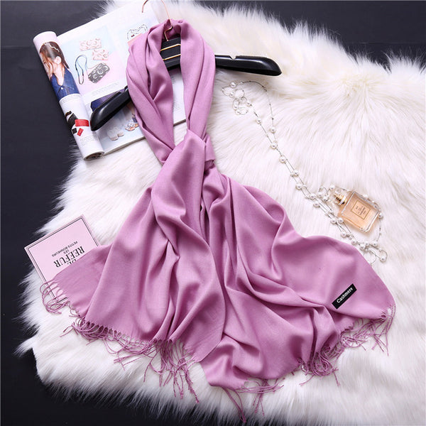 2019 winter scarves for women shawls warm wraps lady pashmina pure blanket cashmere scarf neck headband hijabs stoles foulard