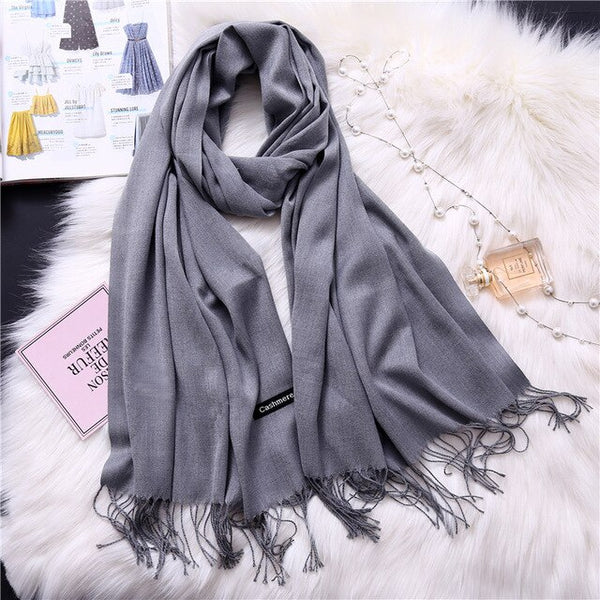 2019 winter scarves for women shawls warm wraps lady pashmina pure blanket cashmere scarf neck headband hijabs stoles foulard