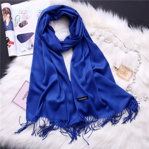 2019 winter scarves for women shawls warm wraps lady pashmina pure blanket cashmere scarf neck headband hijabs stoles foulard