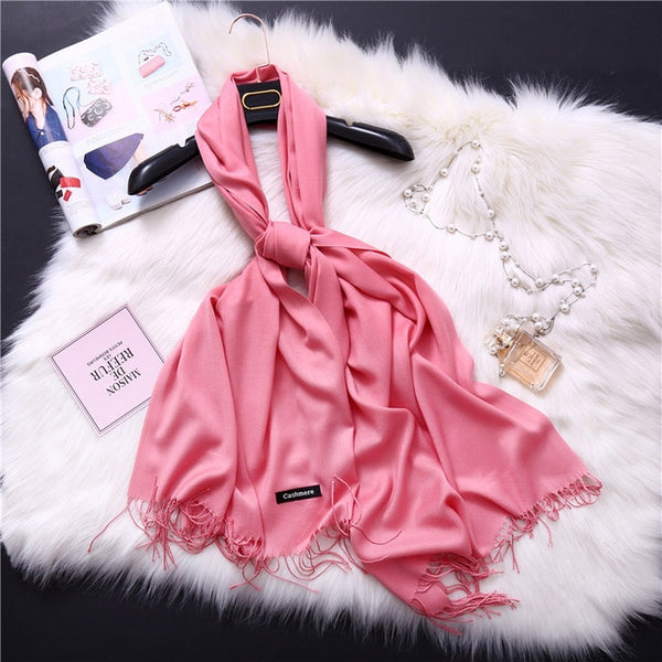 2019 winter scarves for women shawls warm wraps lady pashmina pure blanket cashmere scarf neck headband hijabs stoles foulard