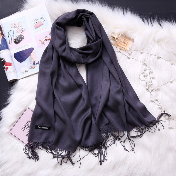 2019 winter scarves for women shawls warm wraps lady pashmina pure blanket cashmere scarf neck headband hijabs stoles foulard
