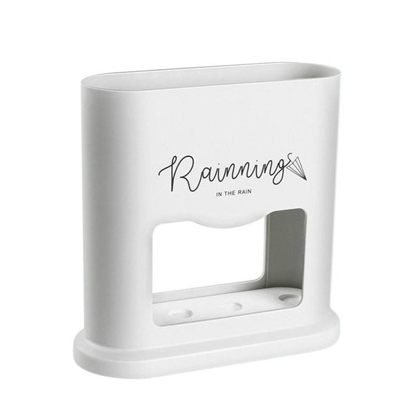 Home Creative Umbrella Rack Oval Umbrella Stand Rack Umbrella Draining Can Storage Holder 4 Holes Hallway Entryway Office