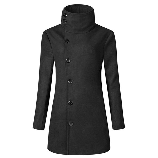 2019 Autumn and Winter New Fashion Boutique Solid Color Casual Business Men's Long Woolen Coats / Mens Grey Long Woolen Jackets