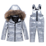 Russian Winter Suits for Boys Girls 2019 Ski Suit Children Clothing Set Baby Duck Down Jacket Coat + Overalls Warm Kids Snowsuit - THE PLACE TO BE !!