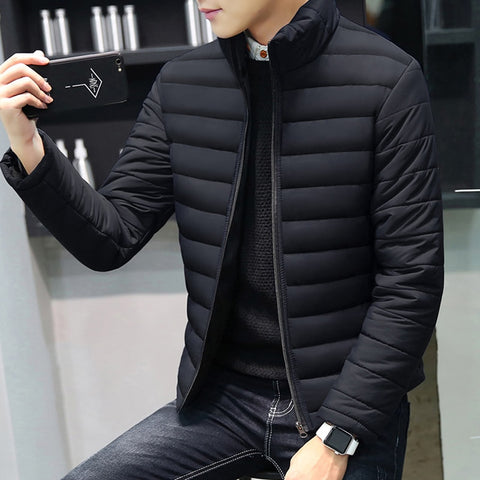 Bigsweety Winter Coat Men's Parkas Outerwear Casual Slim Stand Collar Zipper Parkas Men Cotton-Padded Jacekt Plus Size Coats - THE PLACE TO BE !!