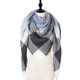 Women Scarf Winter Plaid Scarf Triangle Warm Cashmere Scarves Female Shawls 2019 New Designer Pashmina Lady Wraps foulard - THE PLACE TO BE !!