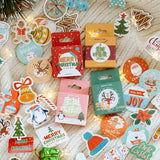 Mohamm 45PCS Christmas Series Kawaii Cute Cartoon Greetings Handbook Decoration Sticker Scrapbooking Girl School Supplies Statio
