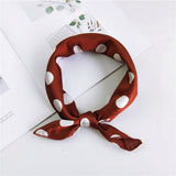 2019 New Women 50*50cm Spring Autumn Heart Print Small Square Scarves Female Headband Hair Tie Band Wrist Wrap Head Bandana - THE PLACE TO BE !!