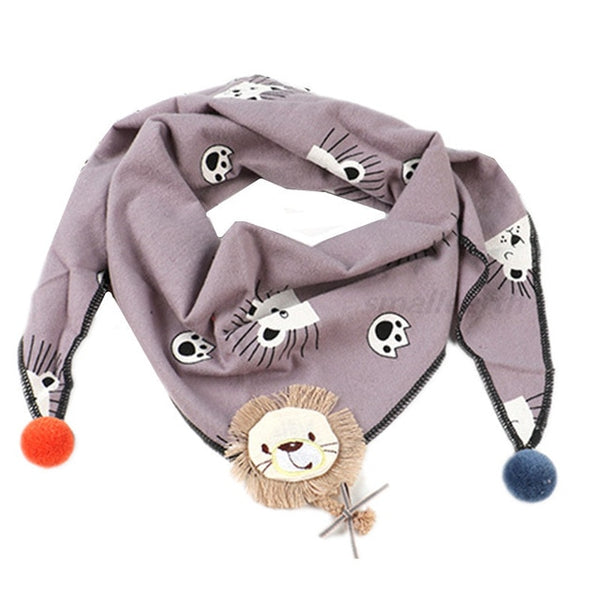 Spring Baby Girls Dot Plaid Triangle Scarves Autumn Winter Boys Girls Shawl Children Cotton Neck Collars Warm Kids Neckerchief