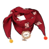 Spring Baby Girls Dot Plaid Triangle Scarves Autumn Winter Boys Girls Shawl Children Cotton Neck Collars Warm Kids Neckerchief - THE PLACE TO BE !!
