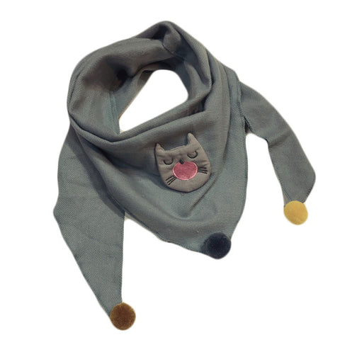 Spring Baby Girls Dot Plaid Triangle Scarves Autumn Winter Boys Girls Shawl Children Cotton Neck Collars Warm Kids Neckerchief