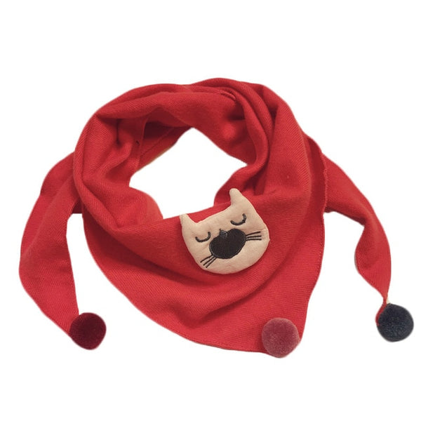 Spring Baby Girls Dot Plaid Triangle Scarves Autumn Winter Boys Girls Shawl Children Cotton Neck Collars Warm Kids Neckerchief