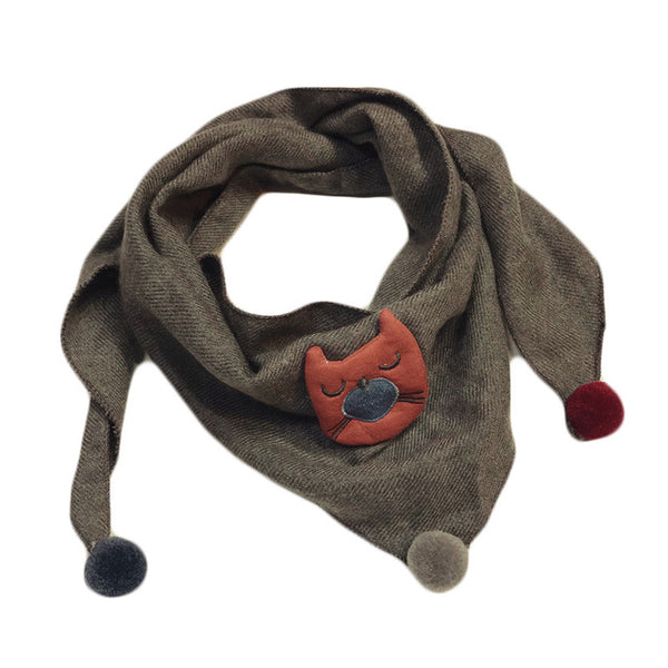 Spring Baby Girls Dot Plaid Triangle Scarves Autumn Winter Boys Girls Shawl Children Cotton Neck Collars Warm Kids Neckerchief