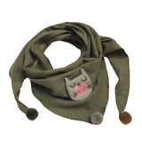 Spring Baby Girls Dot Plaid Triangle Scarves Autumn Winter Boys Girls Shawl Children Cotton Neck Collars Warm Kids Neckerchief - THE PLACE TO BE !!