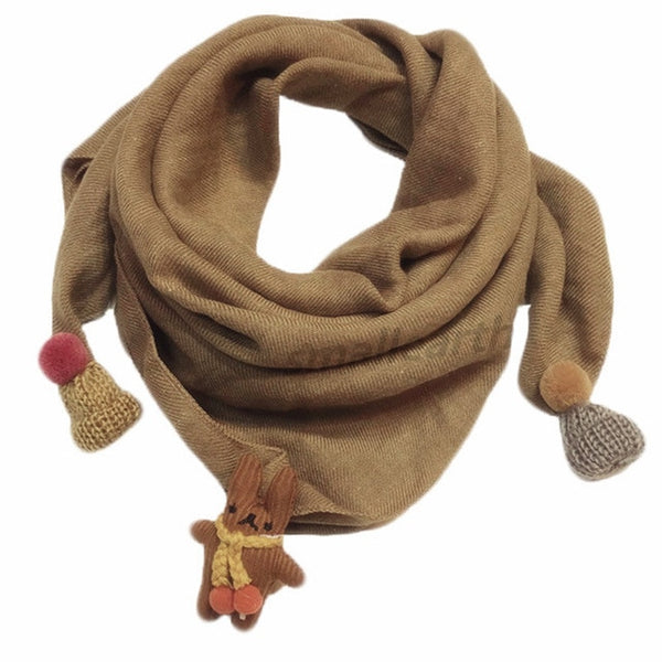 Spring Baby Girls Dot Plaid Triangle Scarves Autumn Winter Boys Girls Shawl Children Cotton Neck Collars Warm Kids Neckerchief