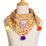 Spring Baby Girls Dot Plaid Triangle Scarves Autumn Winter Boys Girls Shawl Children Cotton Neck Collars Warm Kids Neckerchief - THE PLACE TO BE !!