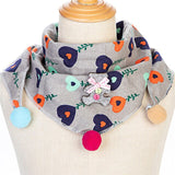 Spring Baby Girls Dot Plaid Triangle Scarves Autumn Winter Boys Girls Shawl Children Cotton Neck Collars Warm Kids Neckerchief - THE PLACE TO BE !!