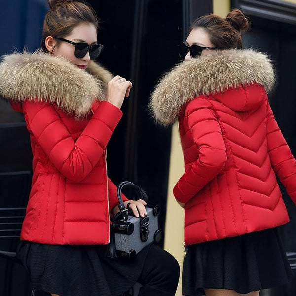 5XL Womens Parka Casual Big fur collar Outwear Autumn Winter Military Hooded Coat Winter Jacket Fur Coats Winter Jackets And 4XL