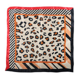 50*50cm Women's Scarf Fashion Spring Summer Striped Silk Square Scarves Girls Printed Handkerchief Chiffon Scarf Neck Accessory - THE PLACE TO BE !!