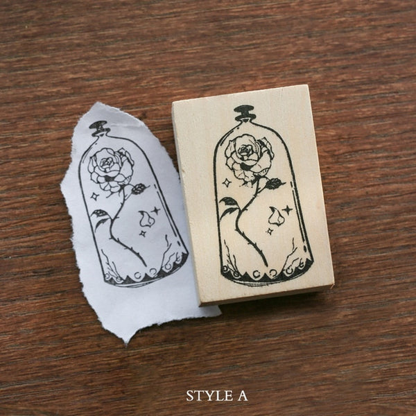 Mr.paper Vintage Little Prince Moon Decoration Stamp Wooden Rubber Stamps for Scrapbooking Stationery DIY Craft Standard Stamp