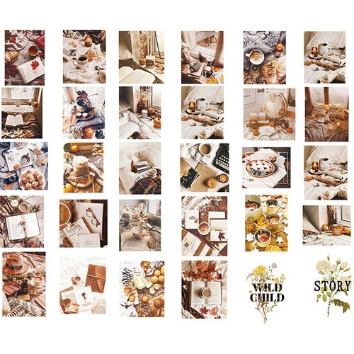 60 Pcs/lot Kawaii Stickers Vintage INS Photo Stickers for Srapbooking Decoration Bullet Journal Stationery Stickers Girls Gift