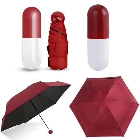 Largest supplier Capsule Umbrella Mini Light Small Pocket Umbrellas Anti-UV Folding Compact Cases