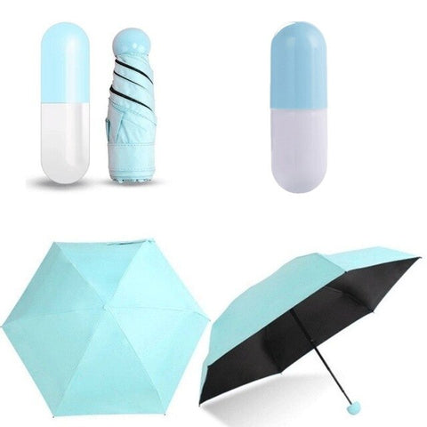 Largest supplier Capsule Umbrella Mini Light Small Pocket Umbrellas Anti-UV Folding Compact Cases