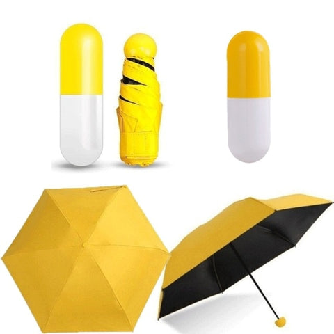 Largest supplier Capsule Umbrella Mini Light Small Pocket Umbrellas Anti-UV Folding Compact Cases