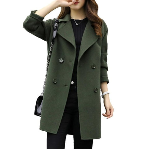2019 Winter Coat Women Plus Size Korean Fashion Belt Womens Coats Slim Artificial Wool Outerwear Warm Winter Jacket For Female