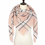 Women Scarf Winter Plaid Scarf Triangle Warm Cashmere Scarves Female Shawls 2019 New Designer Pashmina Lady Wraps foulard - THE PLACE TO BE !!